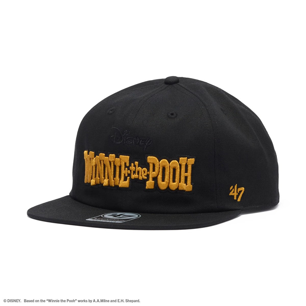 ’47 BRAND Disney - CAPTAIN RL  Winnie-the-Pooh BLACK【14920575 47A-CAPRLDISPOOTIT-CTGW-BLK】