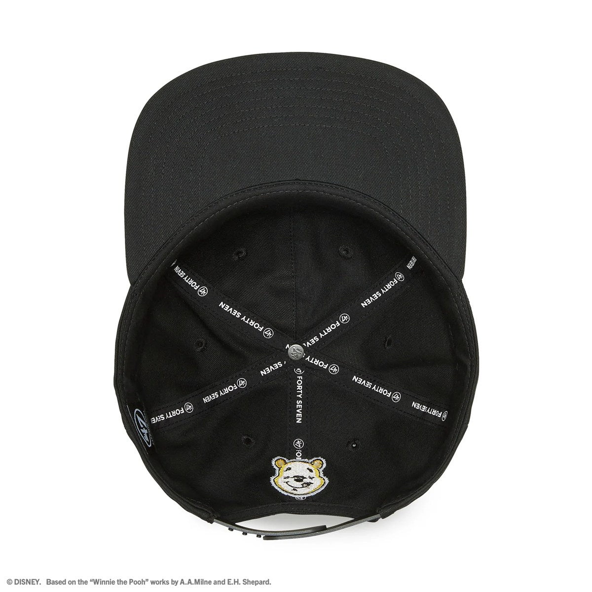 ’47 BRAND Disney - CAPTAIN RL  Winnie-the-Pooh BLACK【14920575 47A-CAPRLDISPOOTIT-CTGW-BLK】