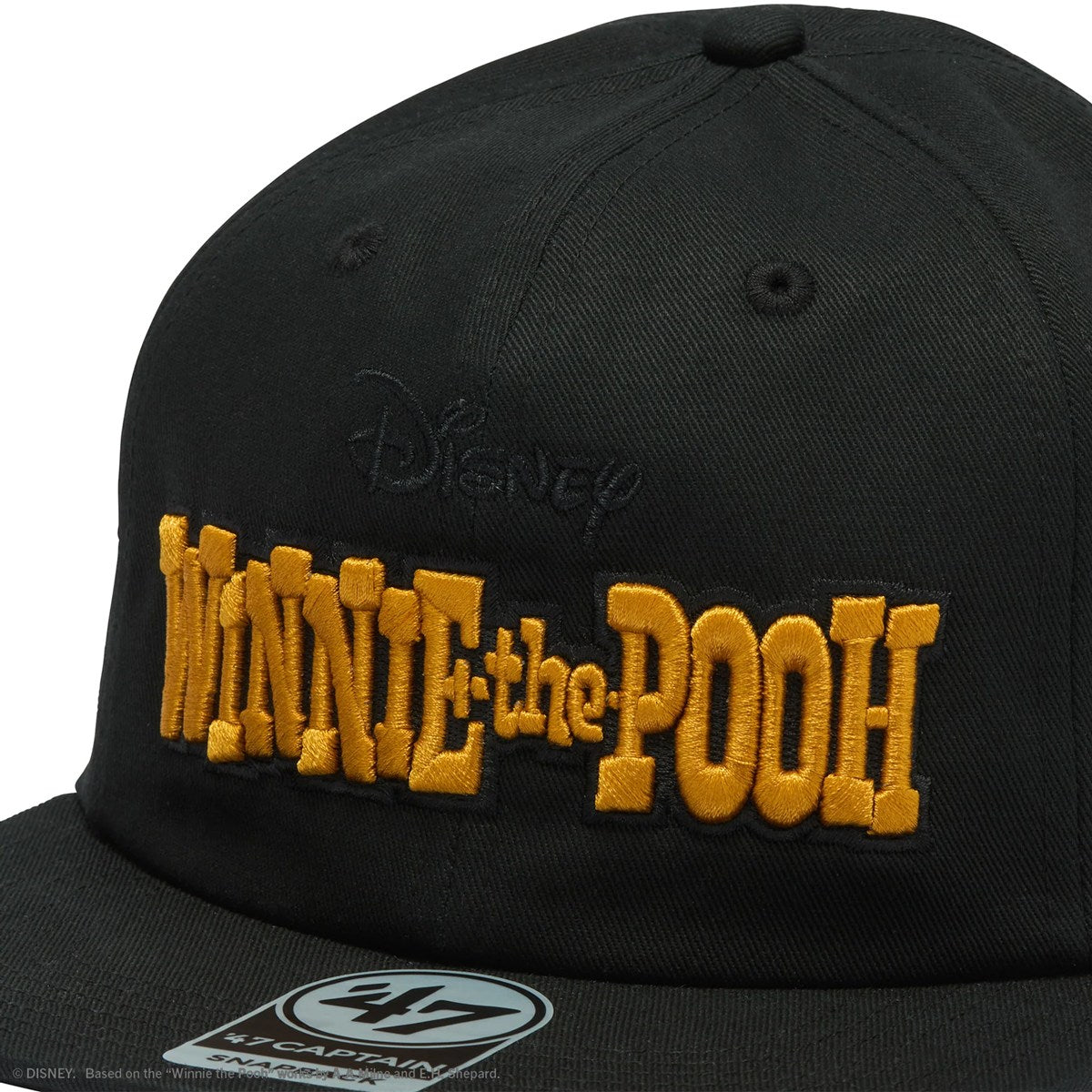 ’47 BRAND Disney - CAPTAIN RL  Winnie-the-Pooh BLACK【14920575 47A-CAPRLDISPOOTIT-CTGW-BLK】