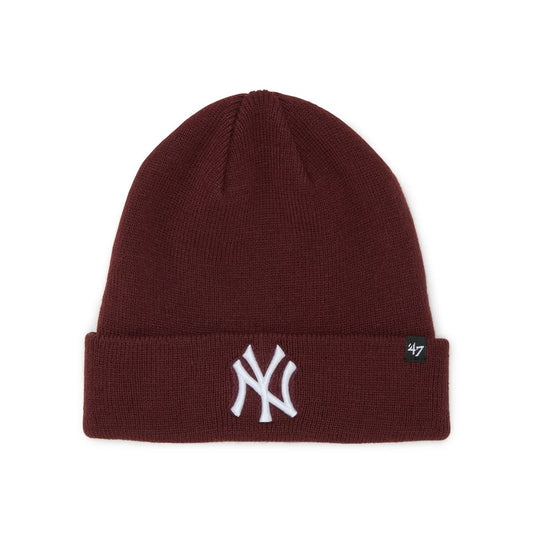 ’47 BRAND New York Yankees - RAISED CUFF KNIT DARK MARON【14936728 47A-CFKN-B-RKN17ACE-KMA】