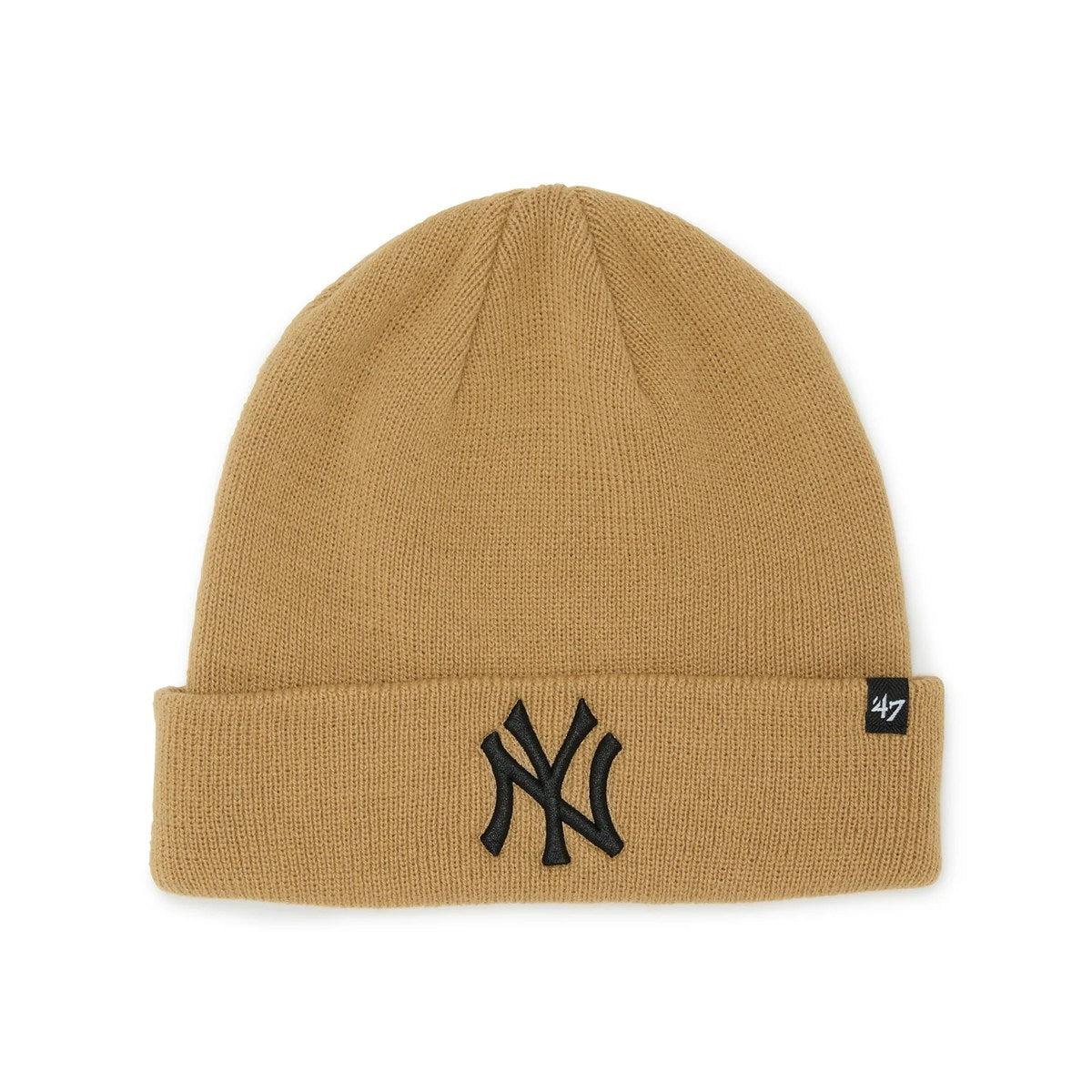 ’47 BRAND New York Yankees - RAISED CUFF KNIT KHAKI【14936729 47A-CFKN-B-RKN17ACE-KH】