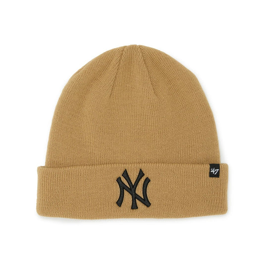 ’47 BRAND New York Yankees - RAISED CUFF KNIT KHAKI【14936729 47A-CFKN-B-RKN17ACE-KH】