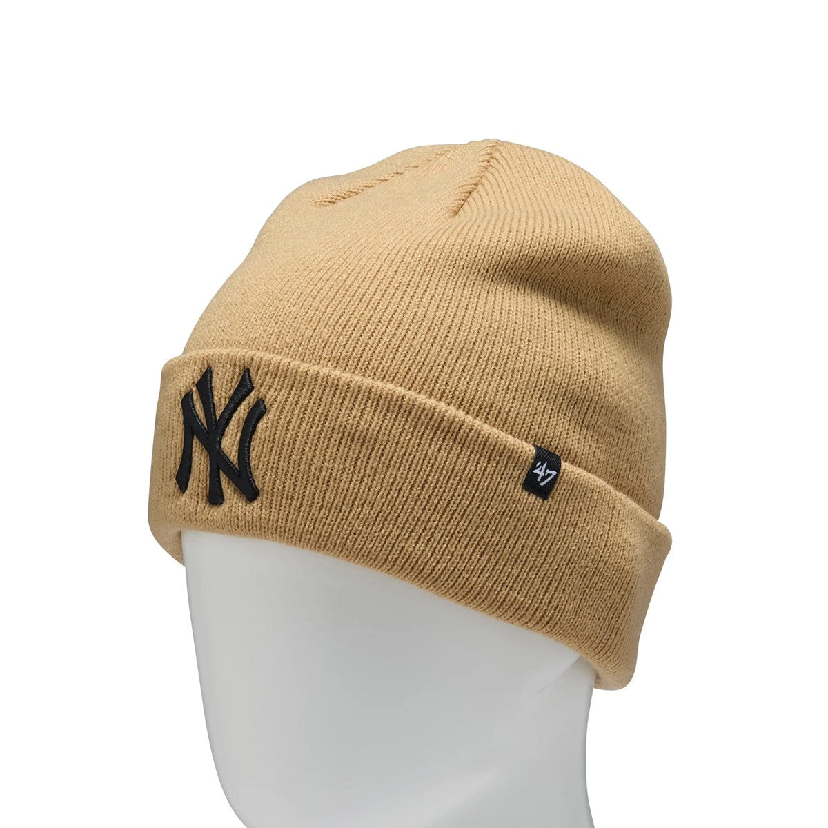 ’47 BRAND New York Yankees - RAISED CUFF KNIT KHAKI【14936729 47A-CFKN-B-RKN17ACE-KH】