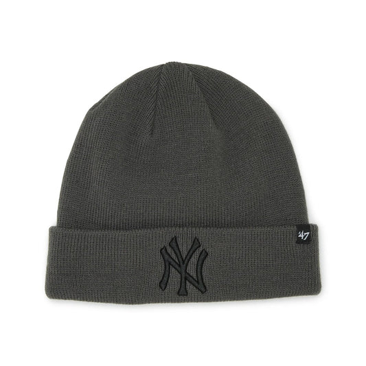 ’47 BRAND New York Yankees - RAISED CUFF KNIT CHARCOAL【14936730 47A-CFKN-B-RKN17ACE-CCB】