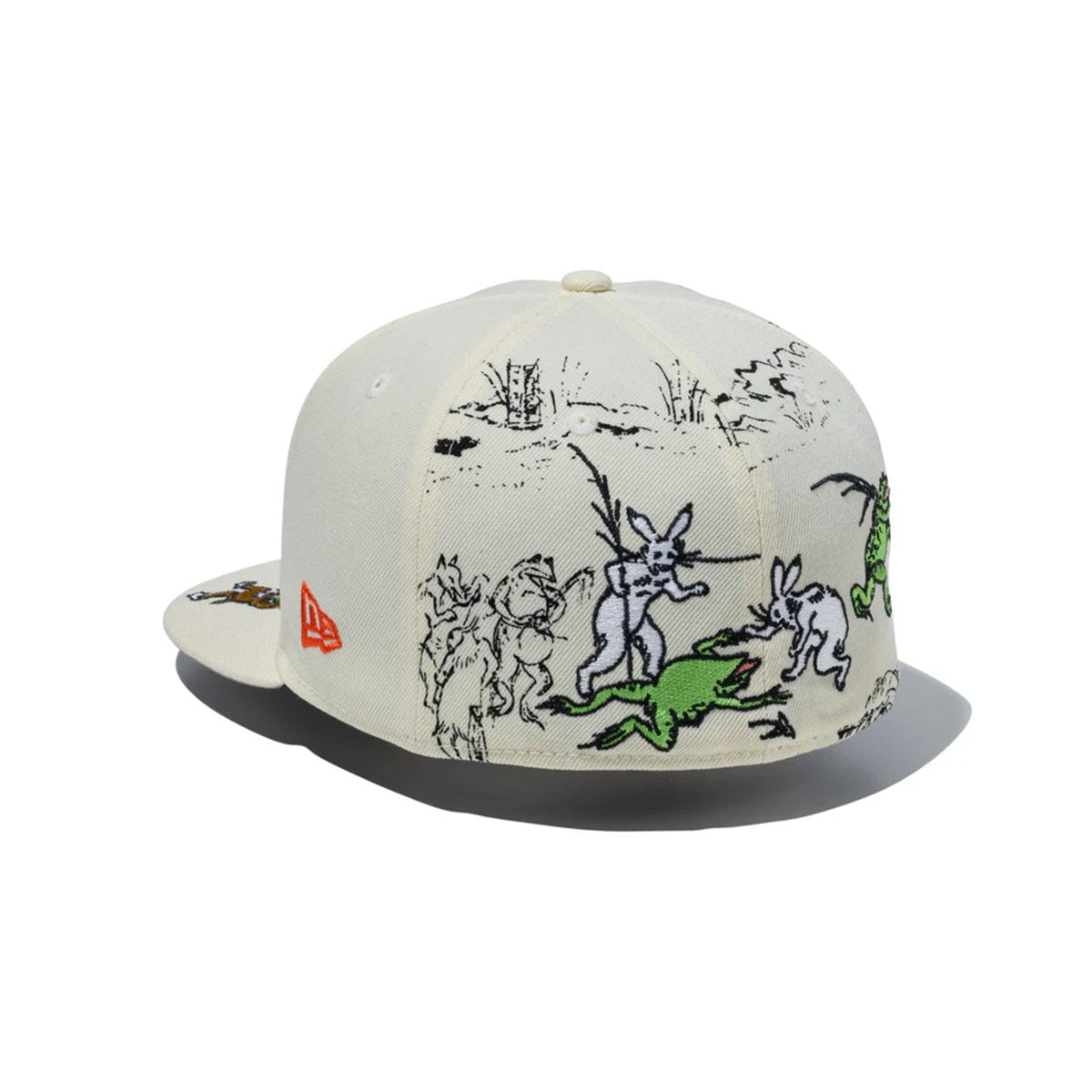 NEW ERA 鳥獣戯画 - 59FIFTY ALL OVER CHROME WHITE 【14940846