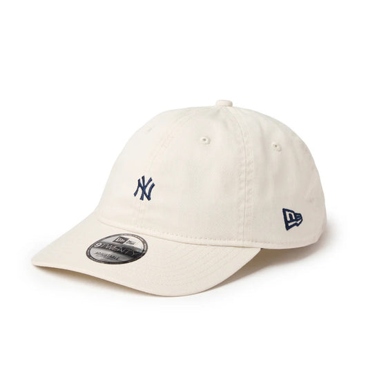 NEW ERA New York Yankees - 9TWENTY WASHED COTTON Mini Logo IVORY/MID NIGHT NAVY【14942673】