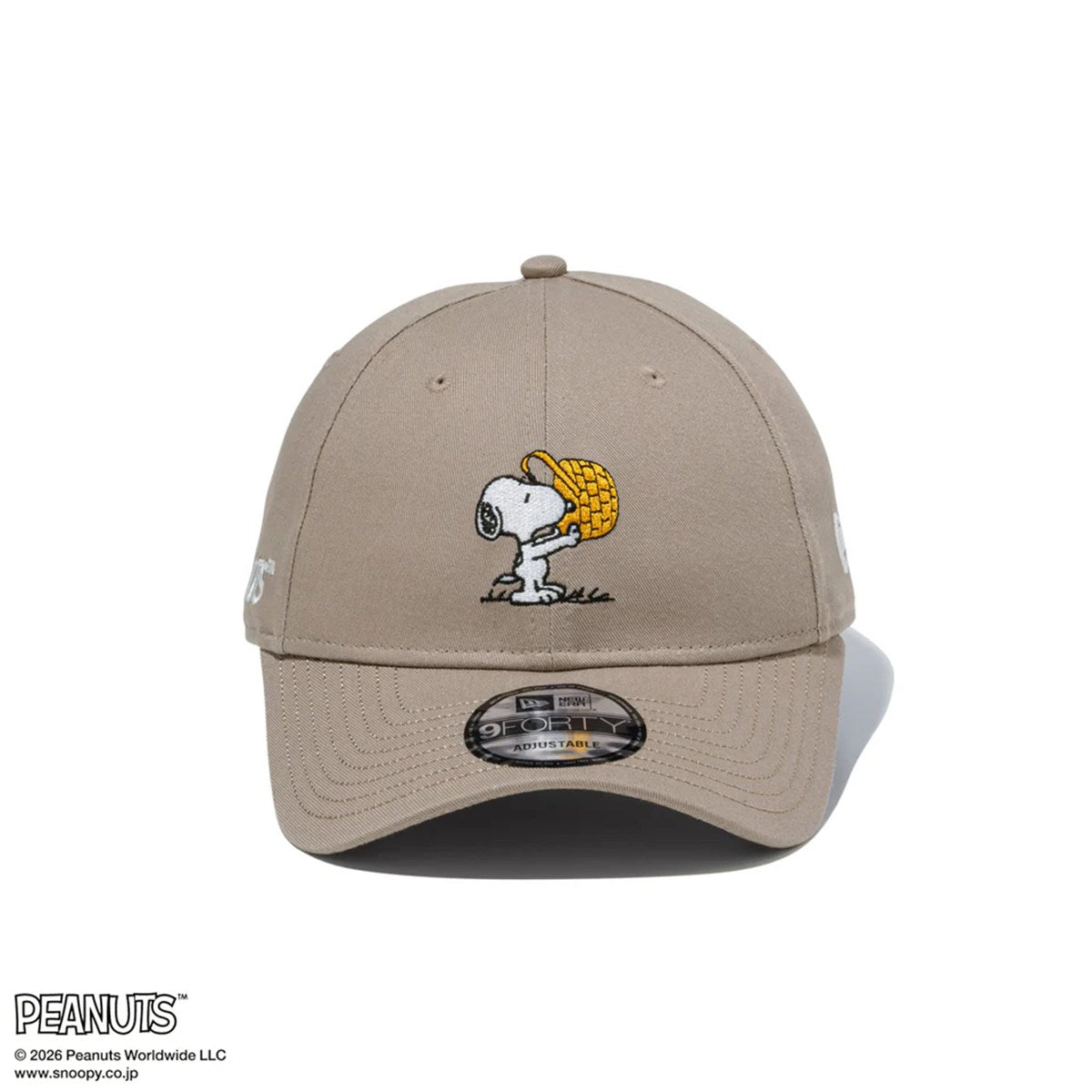 NEW ERA PEANUTS - 9FORTY EASTER SNOOPY WOOD STOCK ASH BROWN【15087731】