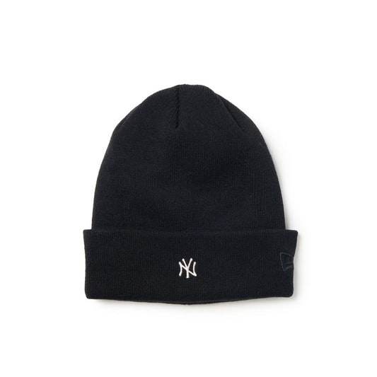 NEW ERA - New York Yankees BASIC CUFF KNIT Mini Logo BLACK 【15119674】