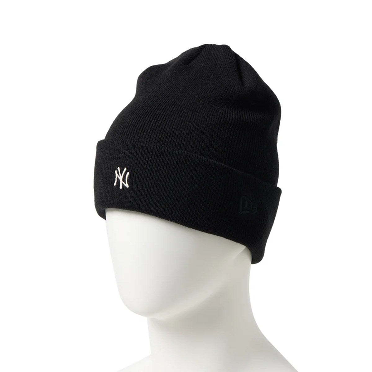 NEW ERA - New York Yankees BASIC CUFF KNIT Mini Logo BLACK 【15119674】