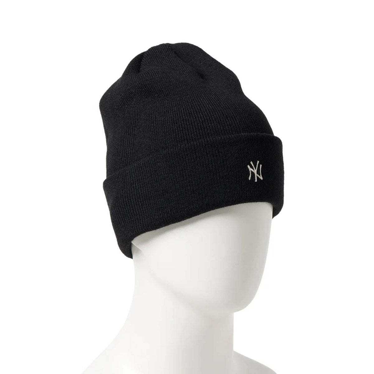 NEW ERA - New York Yankees BASIC CUFF KNIT Mini Logo BLACK 【15119674】