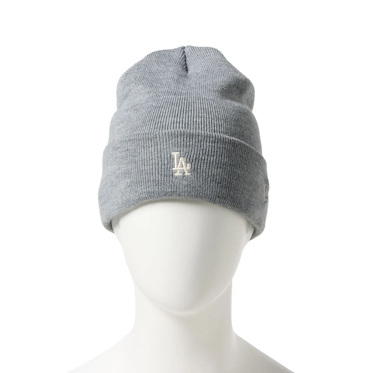 NEW ERA - Los Angeles Dodgers BASIC CUFF KNIT Mini Logo HEATHER GRAY 【15119678】