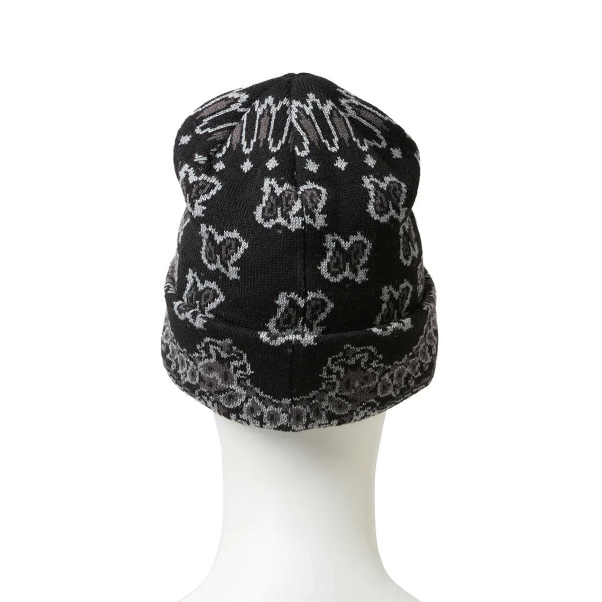 NEW ERA - BASIC CUFF KNIT PAISLEY PATTERN BLACK 【15119700】
