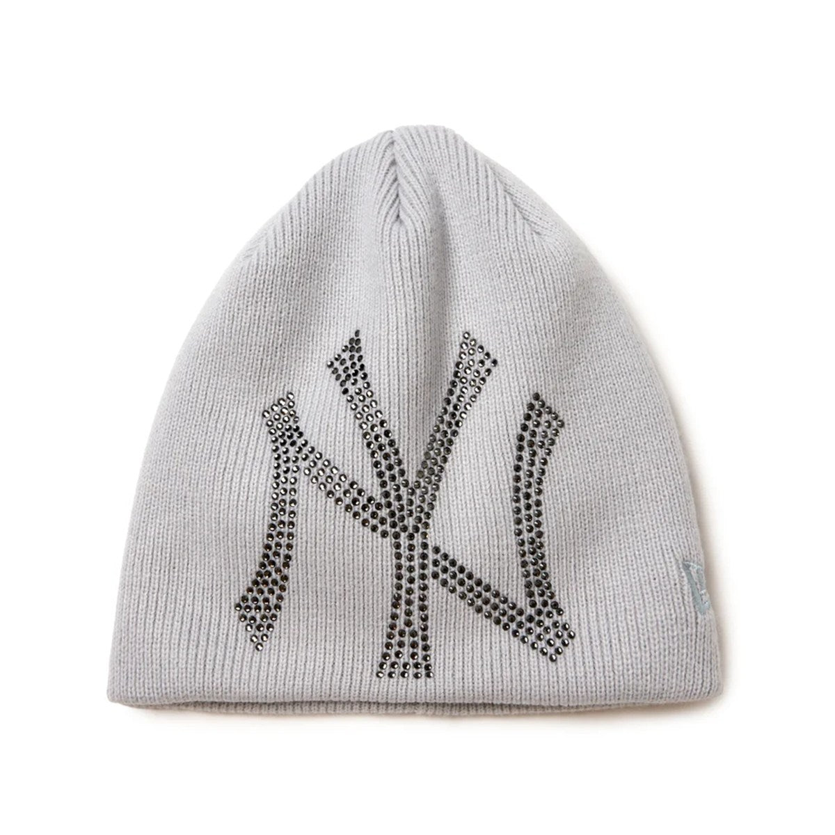 NEW ERA - New York Yankees BASIC BEANIE Rhinestone BIG LOGO SNOW GRAY 【15119758】