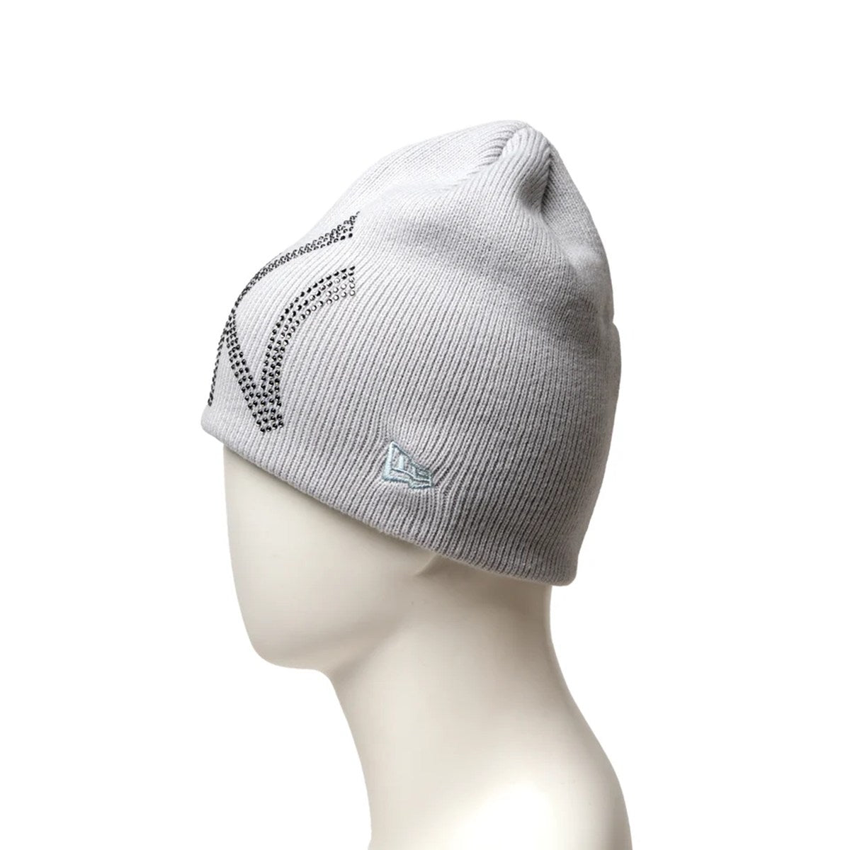 NEW ERA - New York Yankees BASIC BEANIE Rhinestone BIG LOGO SNOW GRAY 【15119758】