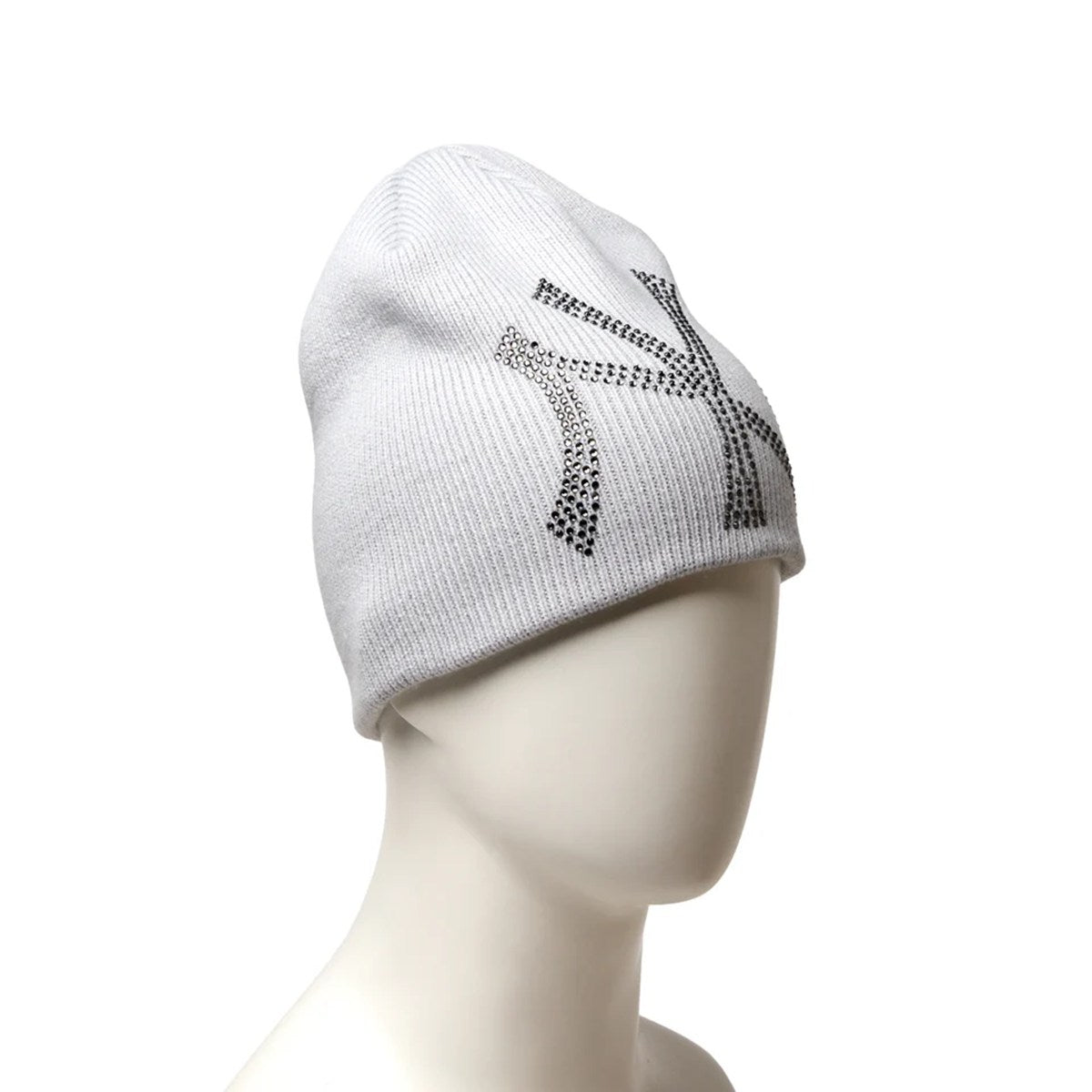 NEW ERA - New York Yankees BASIC BEANIE Rhinestone BIG LOGO SNOW GRAY 【15119758】