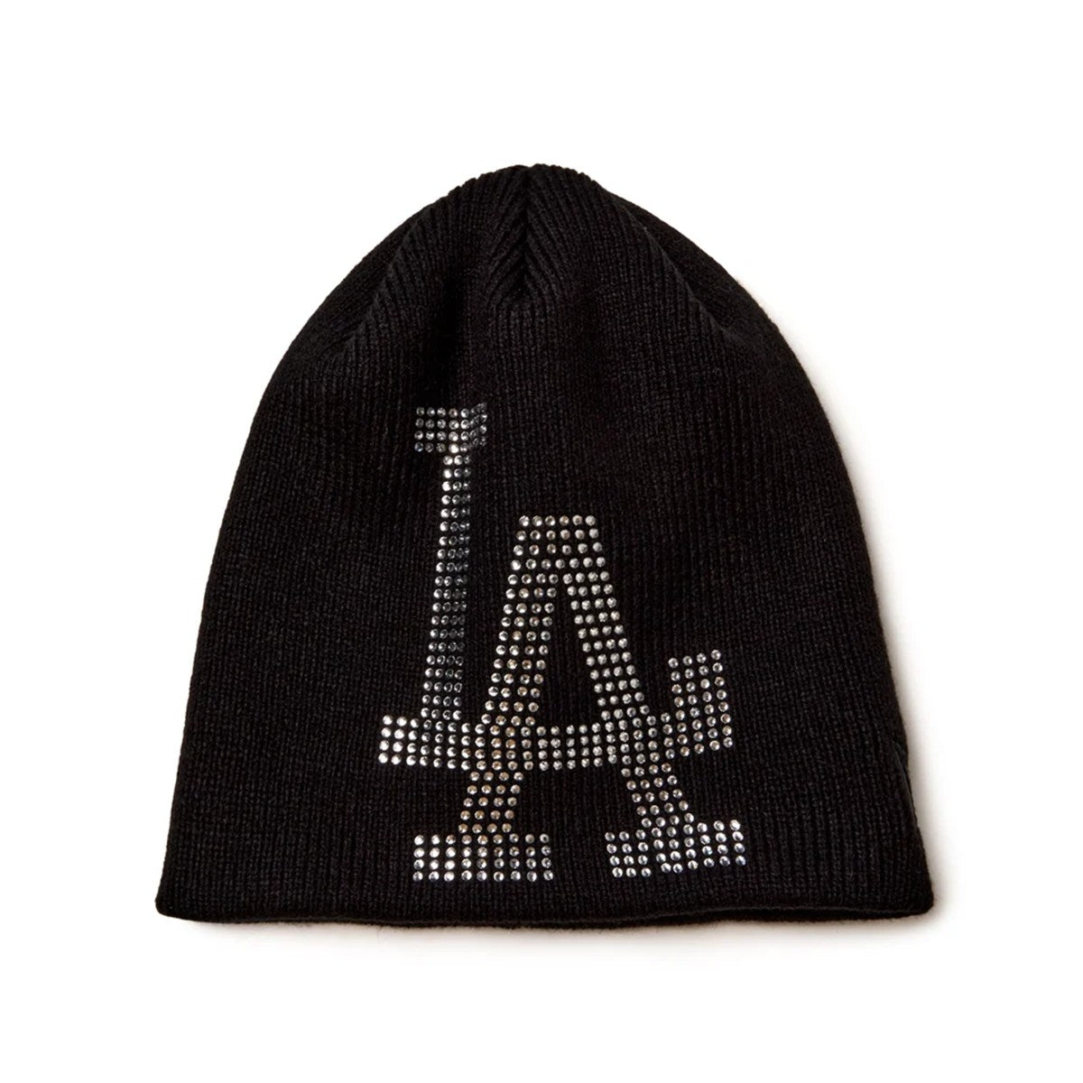 NEW ERA - Los Angeles Dodgers BASIC BEANIE Rhinestone BIG LOGO BLACK 【15119769】