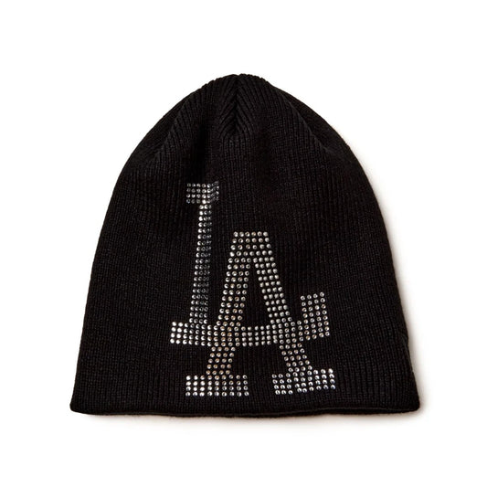 NEW ERA - Los Angeles Dodgers BASIC BEANIE Rhinestone BIG LOGO BLACK 【15119769】