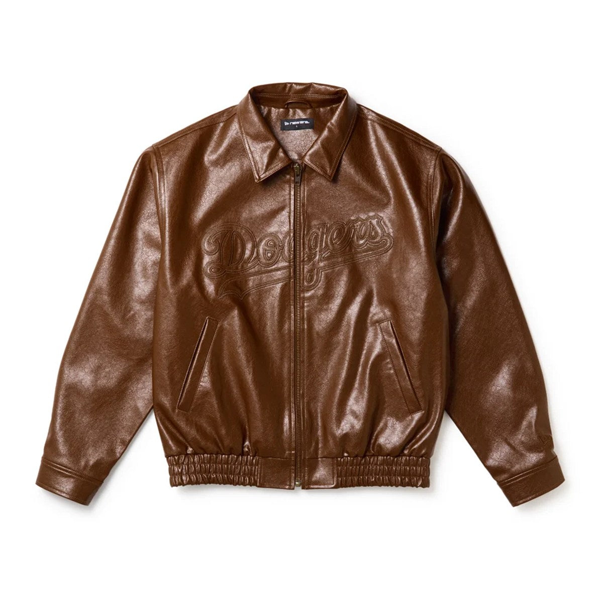 NEW ERA - Los Angeles Dodgers SYNTHETIC LEATHER JACKET BROWN