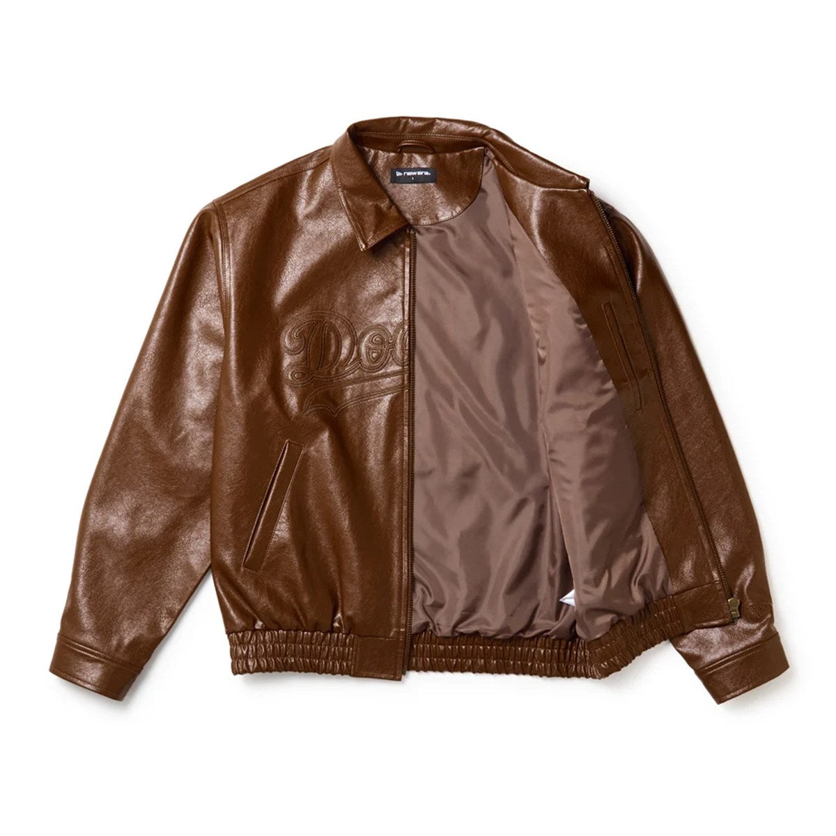 NEW ERA - Los Angeles Dodgers SYNTHETIC LEATHER JACKET BROWN