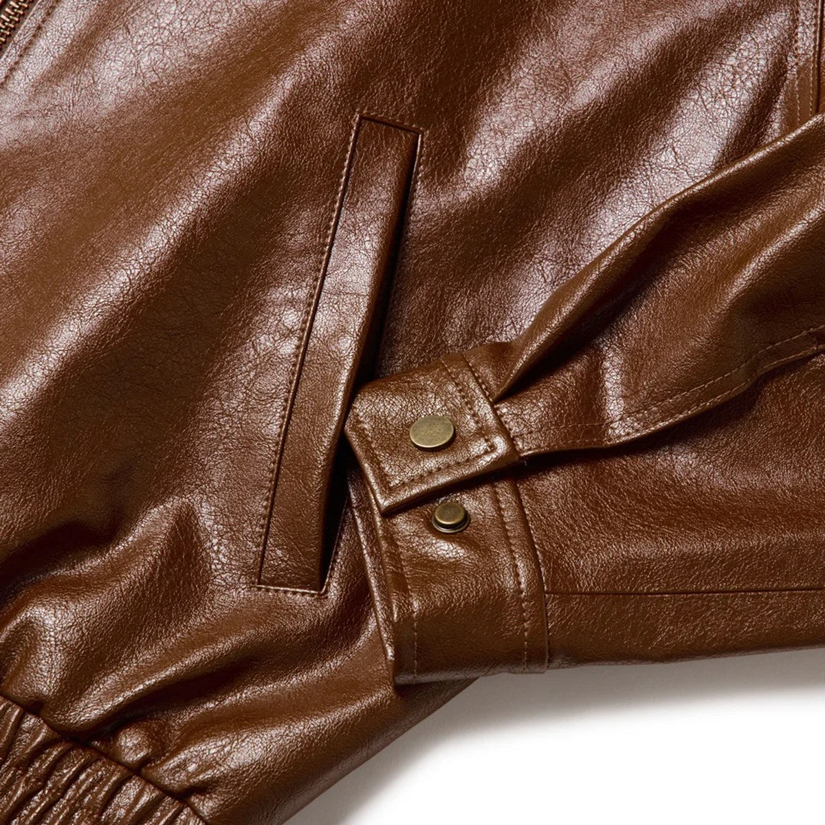 NEW ERA - Los Angeles Dodgers SYNTHETIC LEATHER JACKET BROWN 【15129283】
