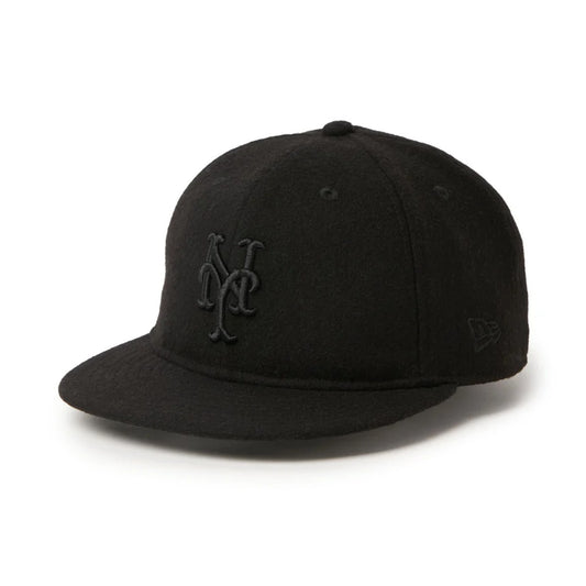 NEW ERA - New York Mets Leather Strap MLB Wool Melton BLACK【15136998】