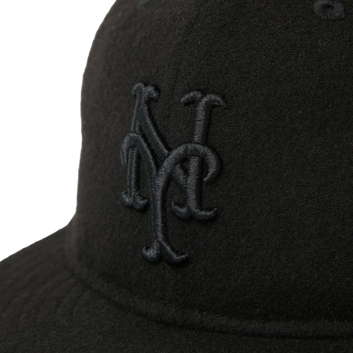 NEW ERA - New York Mets Leather Strap MLB Wool Melton BLACK【15136998】