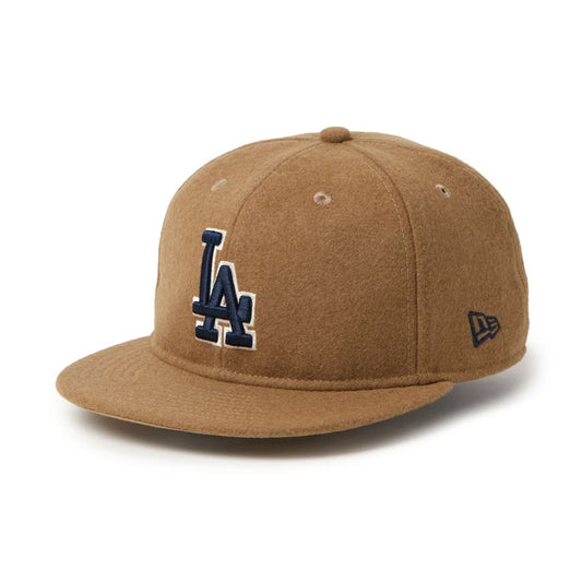 NEW ERA - Los Angeles Dodgers 9FIFTY Leather Strap MLB Wool Melton BEIGE【15136999】