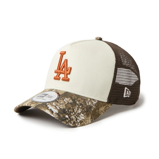 NEW ERA - Los Angeles Dodgers 9FORTY A-FRAME MLB REALTREE CAMO/CHROME WHITE【15137101】