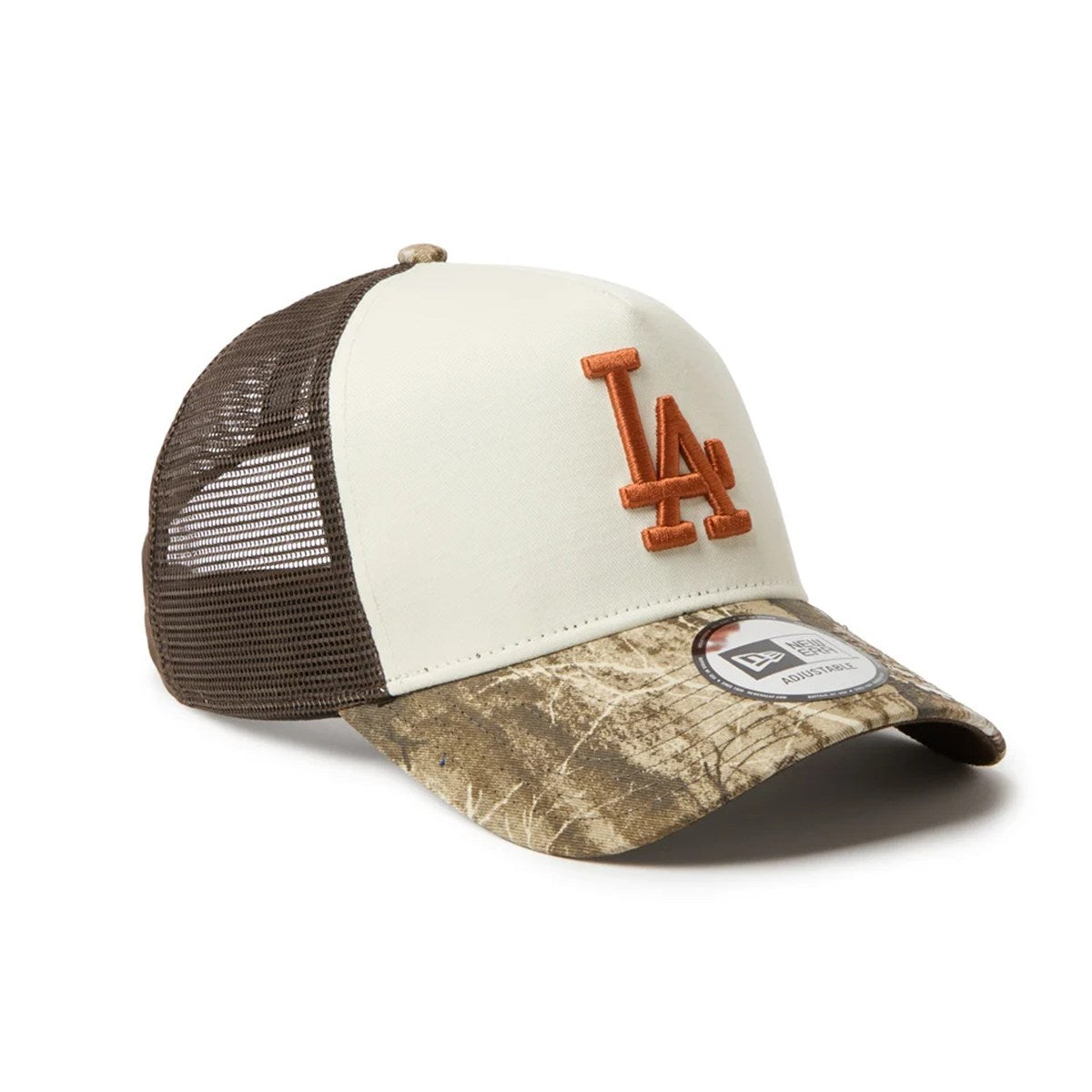 NEW ERA - Los Angeles Dodgers 9FORTY A-FRAME MLB REALTREE CAMO/CHROME WHITE【15137101】