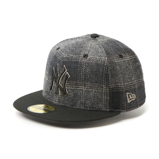 NEW ERA - New York Yankees 59FIFTY MLB Plaid BLACK/BLACK 【15137355】
