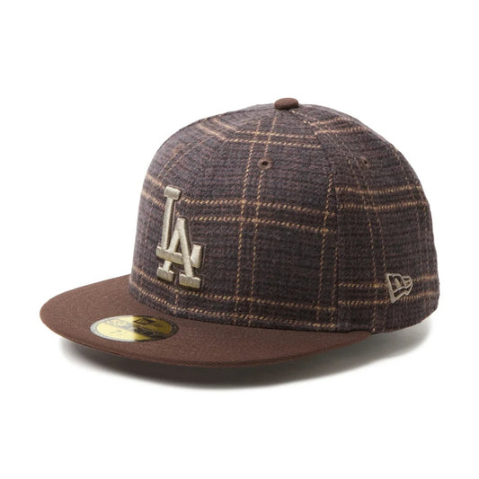 NEW ERA - Los Angeles Dodgers 59FIFTY MLB Plaid  BROWN/BROWN 【15137375】