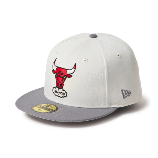 NEW ERA - Chicago Bulls 59FIFTY NBA Hardwood Classics Sandy Linen/Storm Gray【15137391】