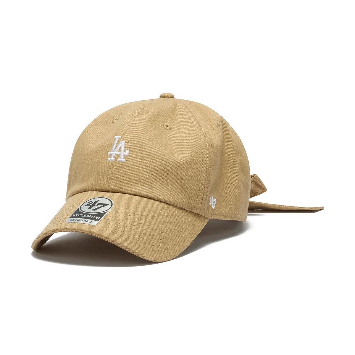 ’47 - Los Angeles Dodgers CLEAN UP BOW BACK KHAKI 【15173438 47A CLP-MLB-LOSDOD-BOWBACK-GW-KHA】