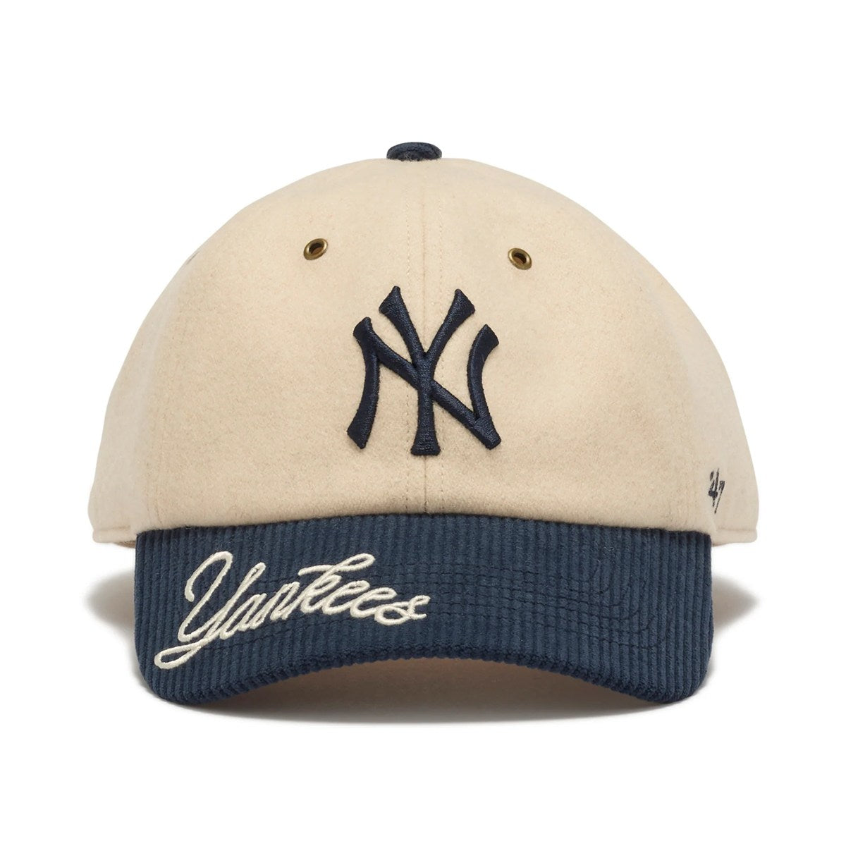 '47 - New York Yankees CLEAN UP ROPE SCRIPT NATURAL/NAVY 【15173599】