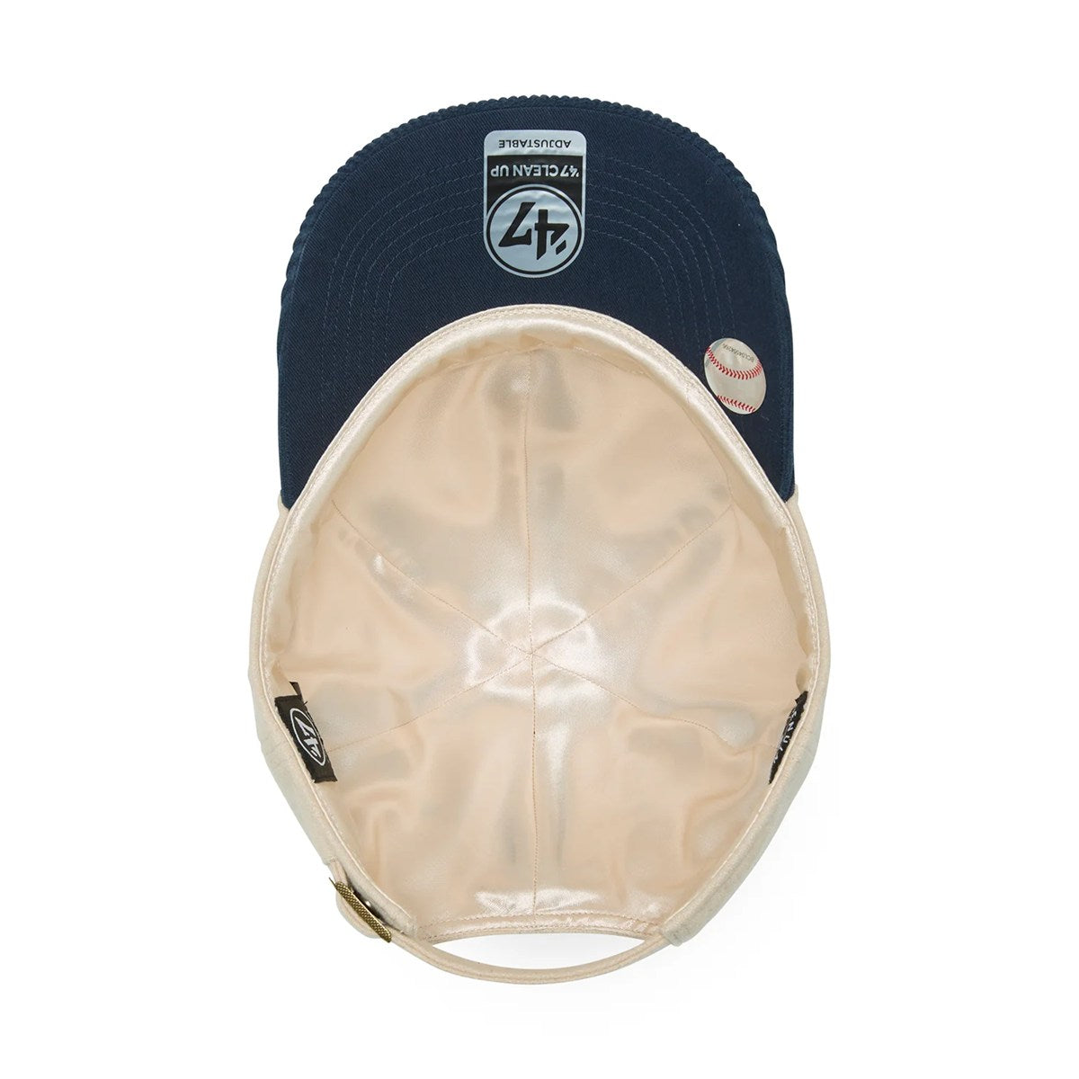 '47 - New York Yankees CLEAN UP ROPE SCRIPT NATURAL/NAVY 【15173599】