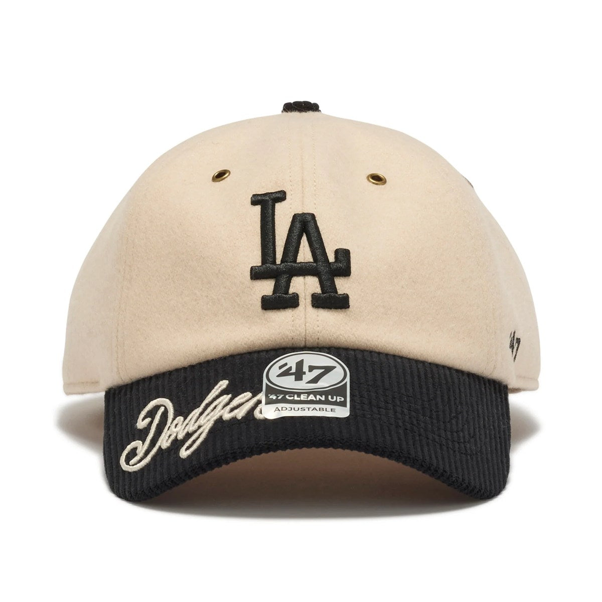 '47 - Los Angeles Dodgers CLEAN UP  ROPE SCRIPT NATURAL/BLACK 【15173600】