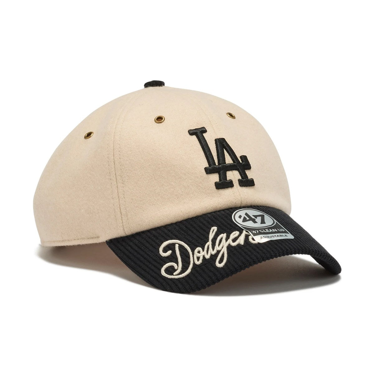 '47 - Los Angeles Dodgers CLEAN UP  ROPE SCRIPT NATURAL/BLACK 【15173600】