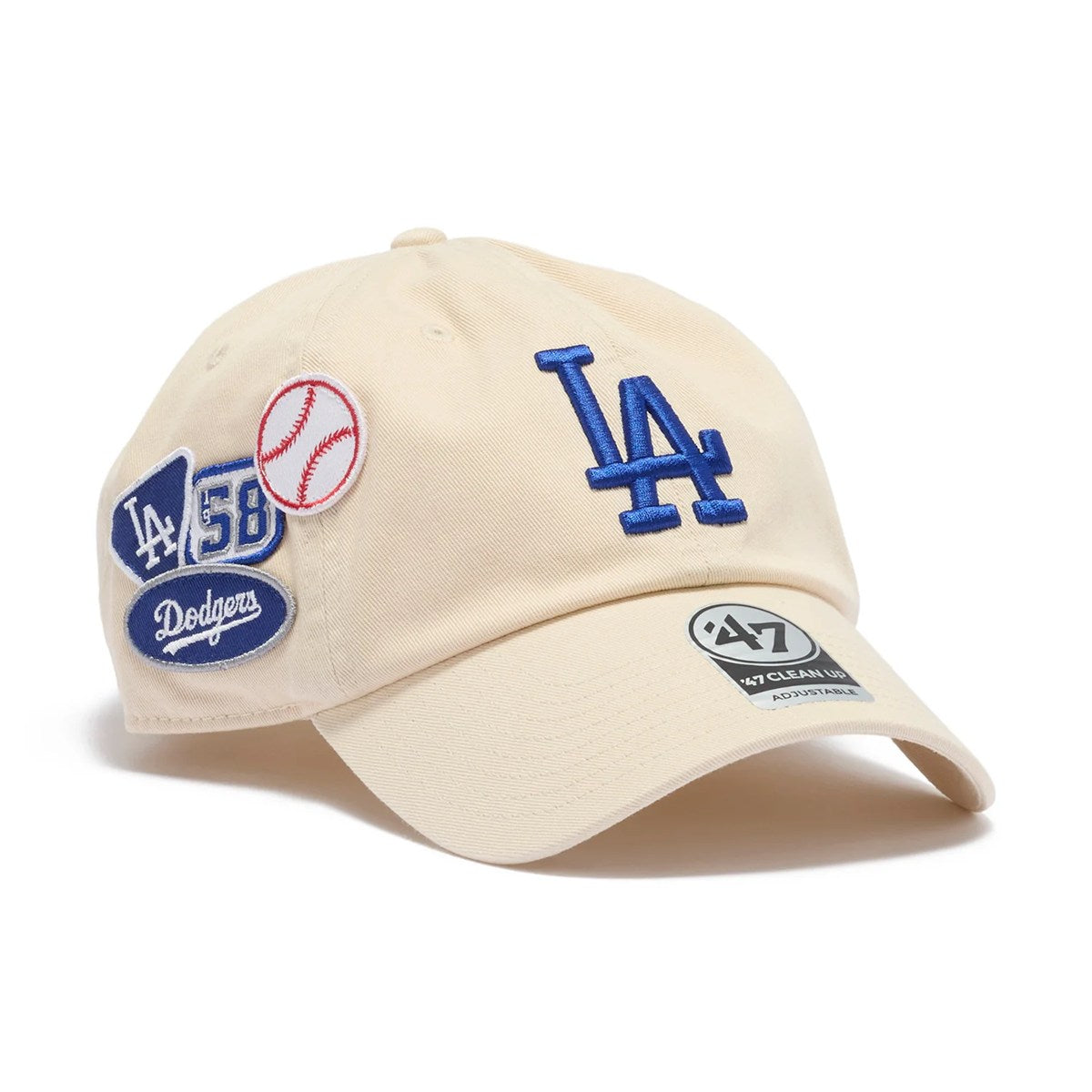 ’47 - Los Angeles Dodgers CLEAN UP BADGES NATURAL 【15173703 47A B-BDGES12GWS-NT】