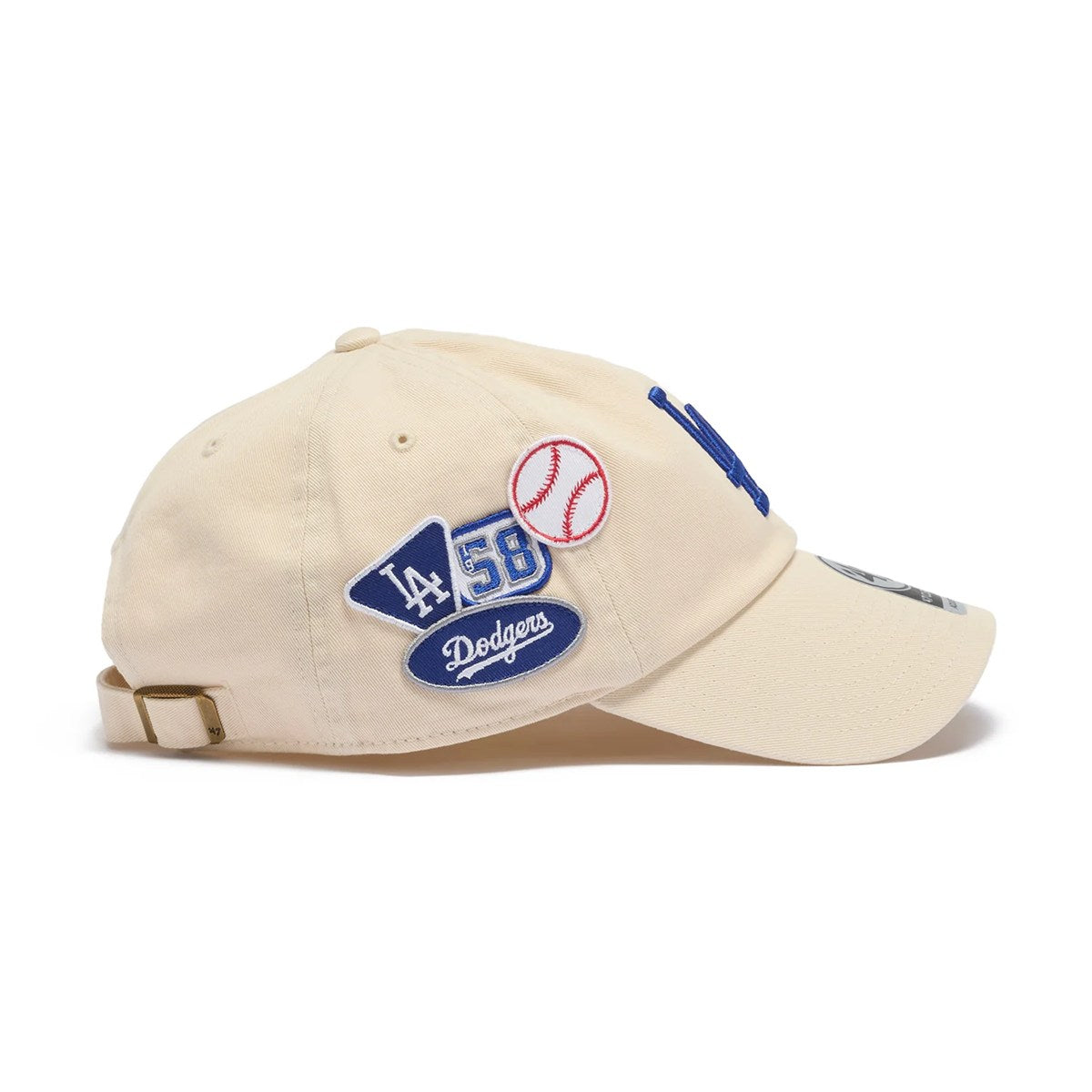 ’47 - Los Angeles Dodgers CLEAN UP BADGES NATURAL 【15173703 47A B-BDGES12GWS-NT】