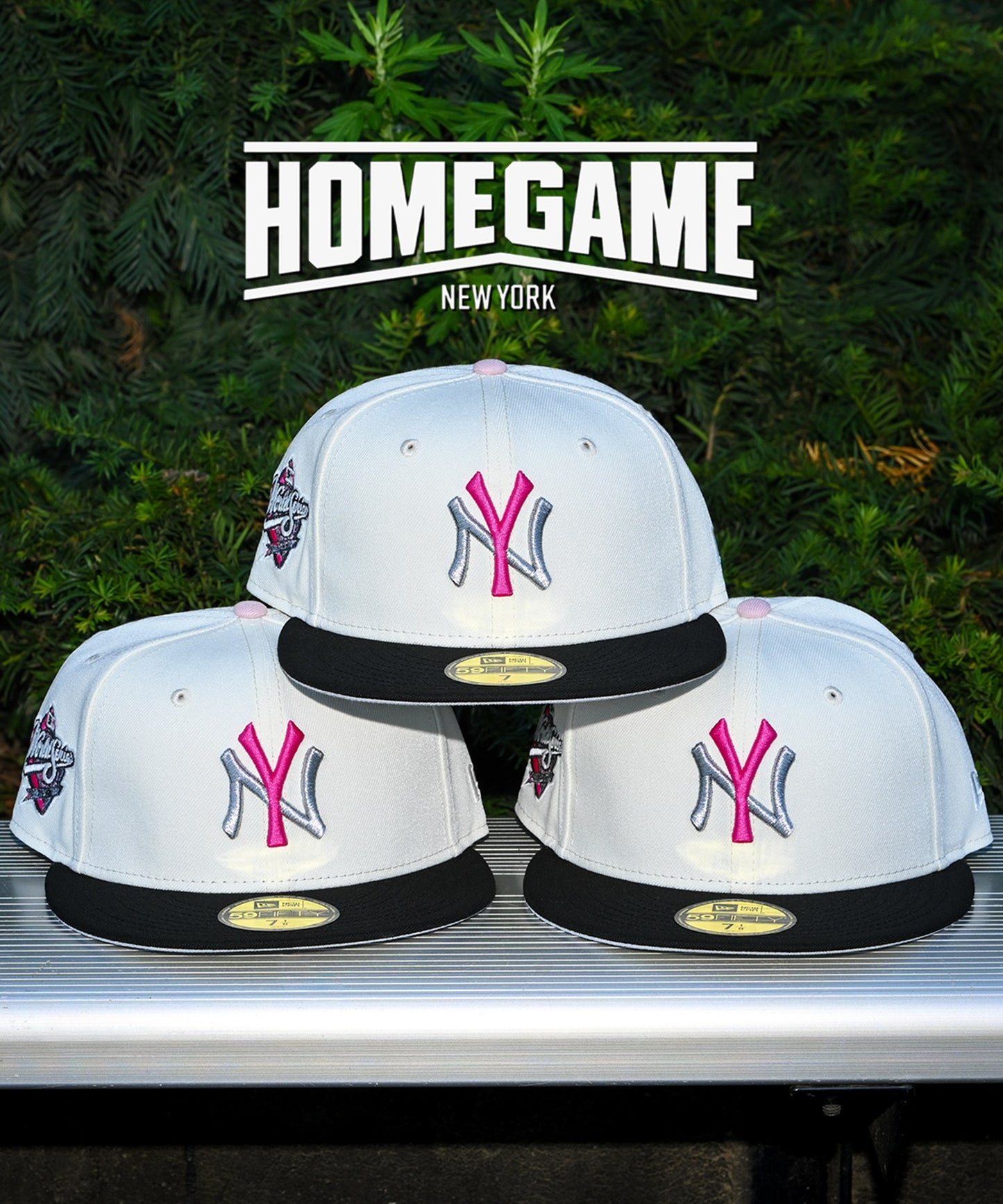 NEW ERA New York Yankees - 59Fifty 1998 World Series  Chrome/Bk/Pink