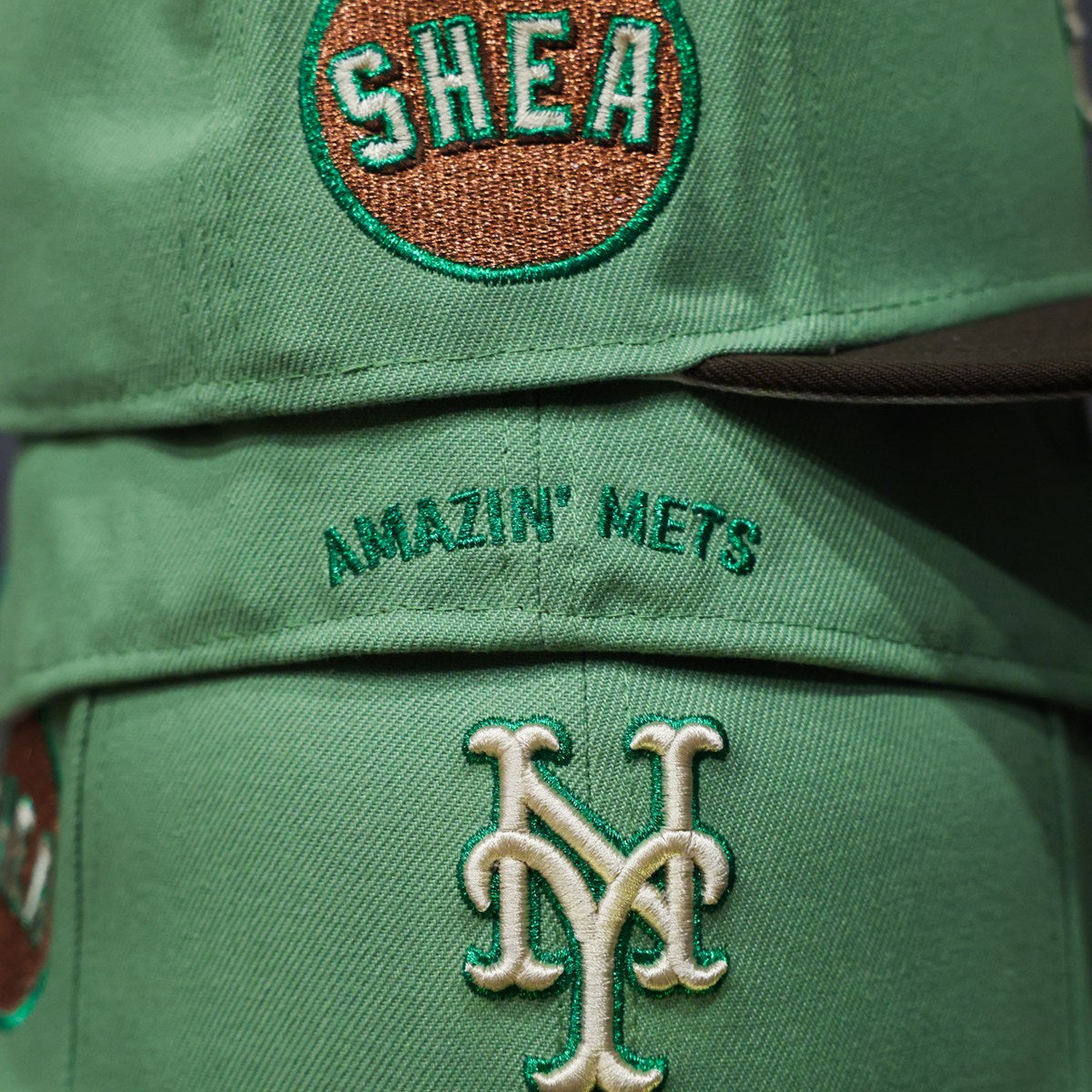 メジャー　当選ユニホーム、帽子セット NEW ERA - New York Mets 59Fifty SHEA Matcha Green/Walnut
