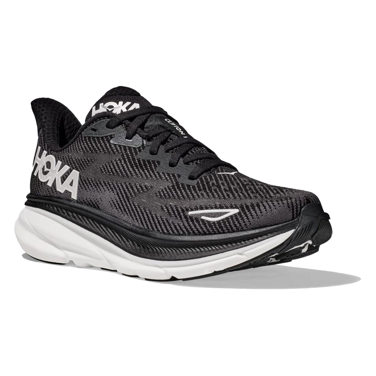 HOKA ONE ONE CLIFTON 9 SNEAKER SHIFTING BLACK×WHITE BLACK×WHITE [1127895-BWHT]