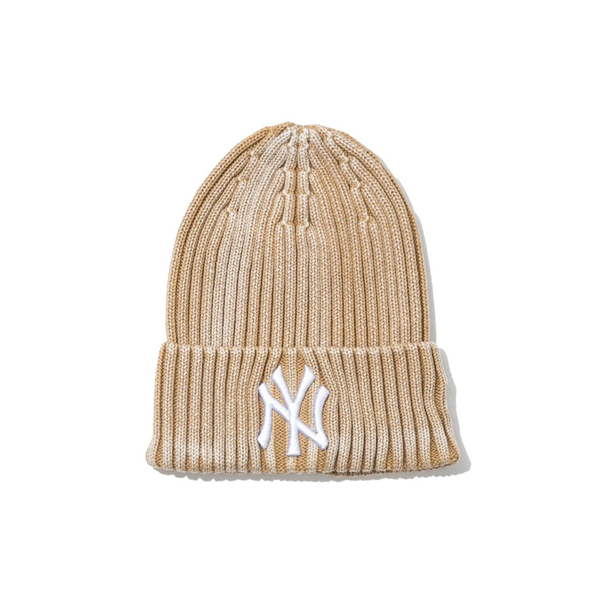 NEW ERA NY YANKEES ITALIAN WASHING BASIC CUFF BEANIE BEIGE【13946840】