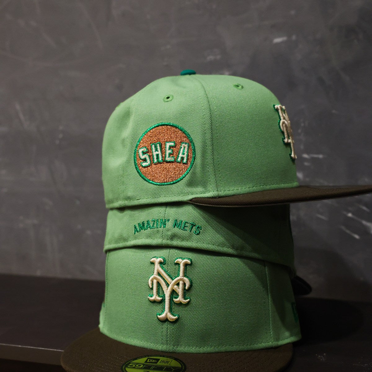 メジャー　当選ユニホーム、帽子セット NEW ERA - New York Mets 59Fifty SHEA Matcha Green/Walnut