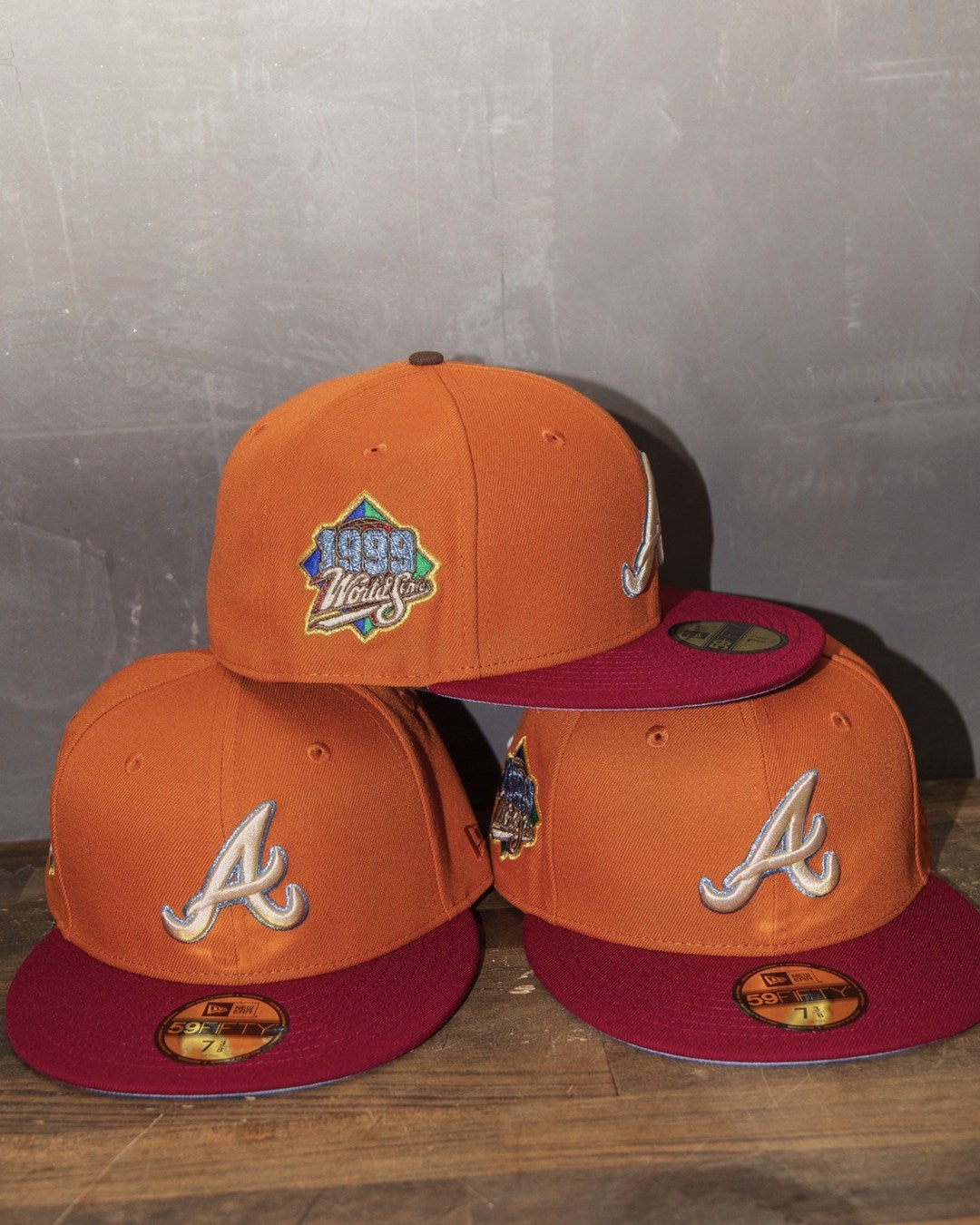 NEW ERA - Atlanta Braves 59Fifty 1999 World Series Rust Orange/Burgundy