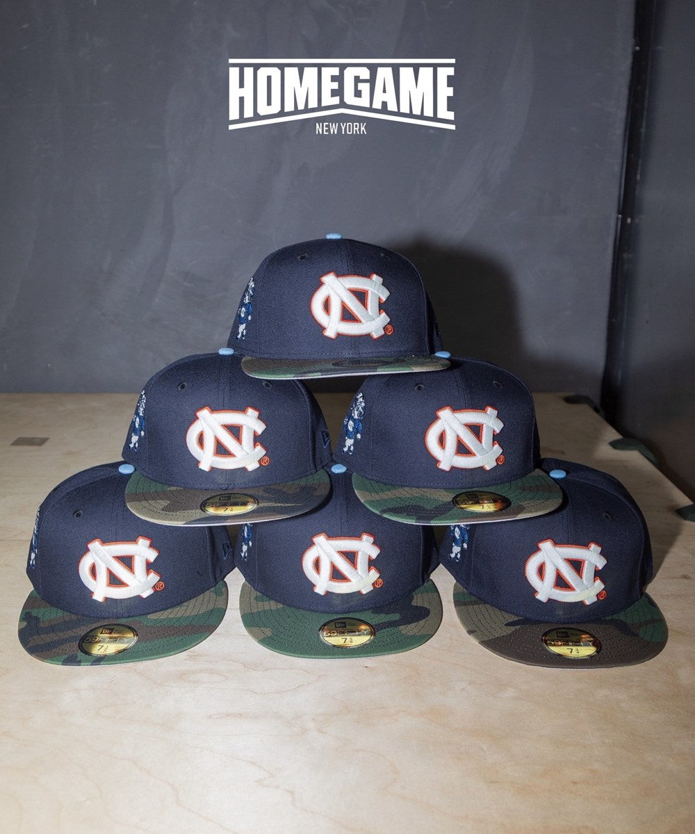 NEW ERA - North Carolina Tar Heels Rameses 59FIFTY Navy/Woodland Camo