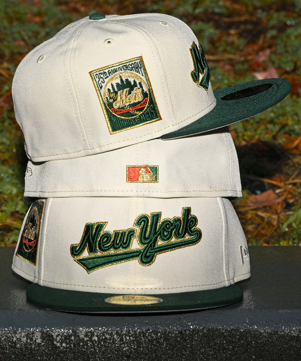 NEW ERA - New York Mets 25th Anniversary 59Fifty Chrome White/Dark Green