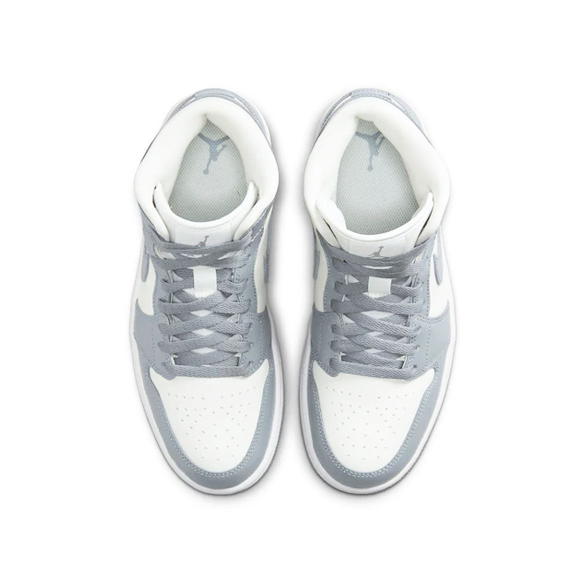 NIKE WMNS AIR JODAN 1 MID Grey/Sail Nike Women's Air Jordan 1 Mid Grey/Sail [BQ6472-115]