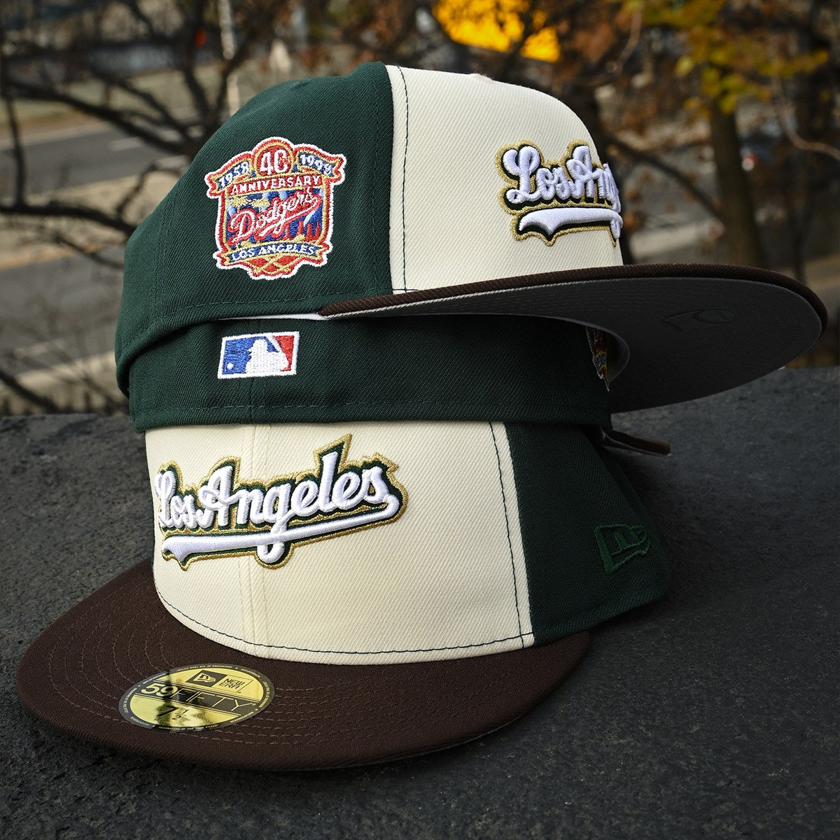 NEW ERA - Los Angels Dodgers 59FIFTY 40th Anniversary Chrome White/Walnut