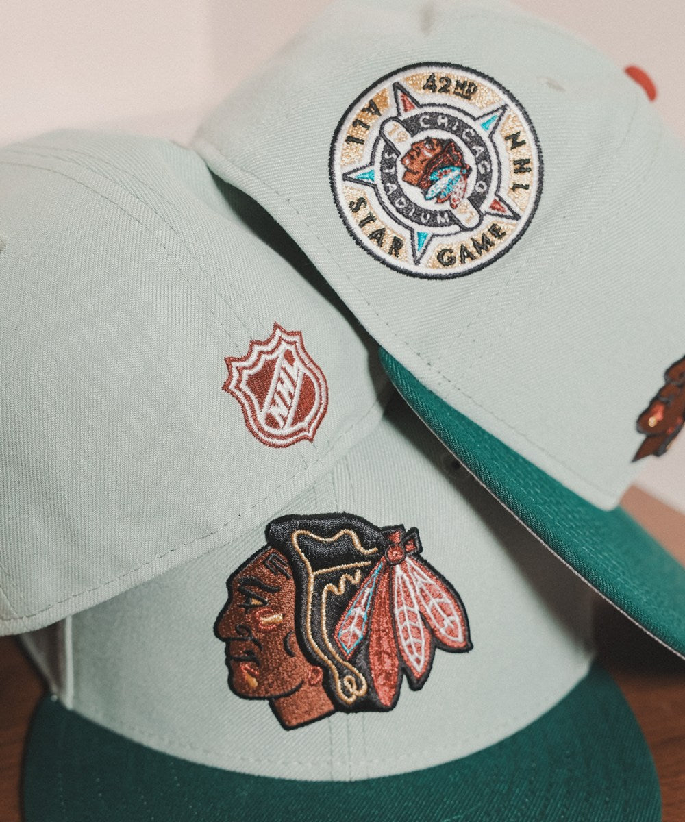 NEW ERA - Chicago Blackhawks 1991 All Star Game Everest Green/Dark Green